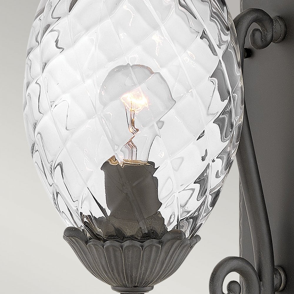 Hinkley Lighting HK-PLANTATION-M-MB Plantation 1 Light Outdoor Medium Wall Lantern Museum Black
