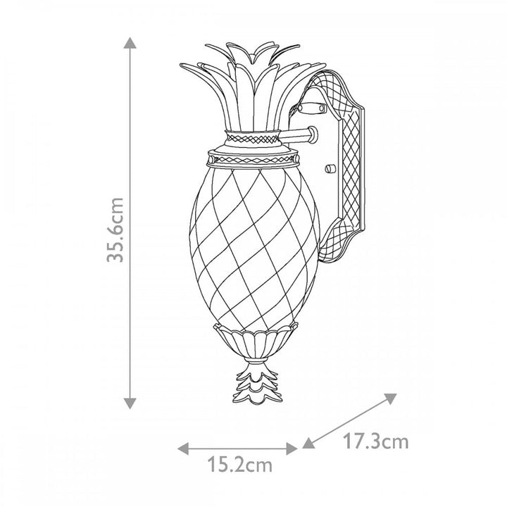 Hinkley Lighting HK-PLANTATION-S-MB Plantation 1 Light Outdoor Small Wall Lantern Museum Black