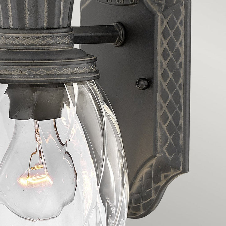 Hinkley Lighting HK-PLANTATION-S-MB Plantation 1 Light Outdoor Small Wall Lantern Museum Black
