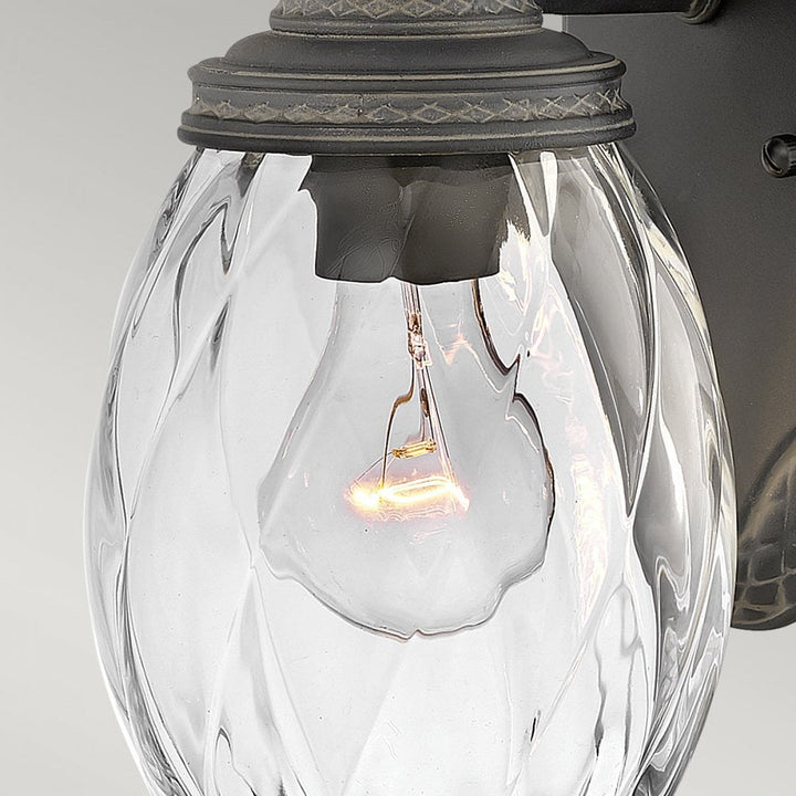 Hinkley Lighting HK-PLANTATION-S-MB Plantation 1 Light Outdoor Small Wall Lantern Museum Black