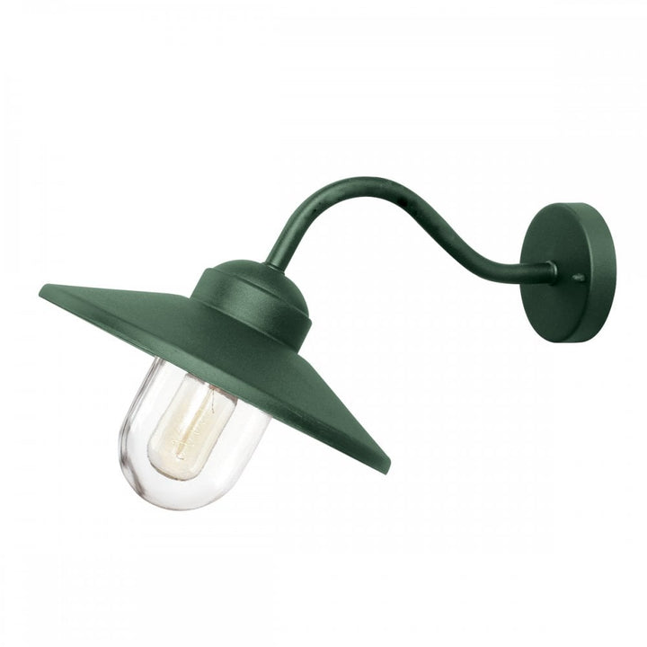 Elstead KLAMPENBORG-FGR Klampenborg 1 Light Outdoor Wall Lantern Fir Green