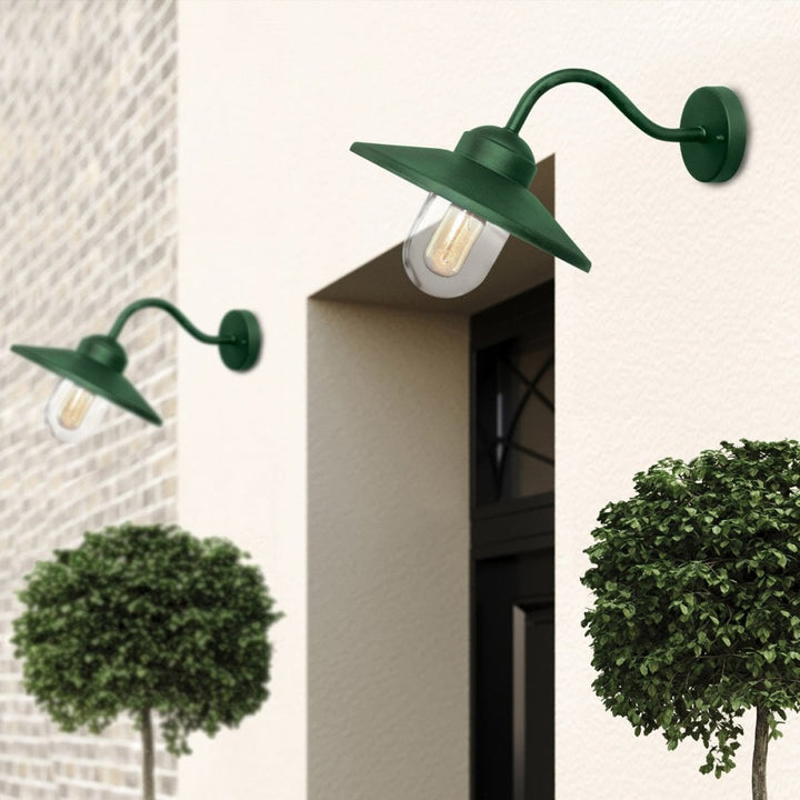 Elstead KLAMPENBORG-FGR Klampenborg 1 Light Outdoor Wall Lantern Fir Green