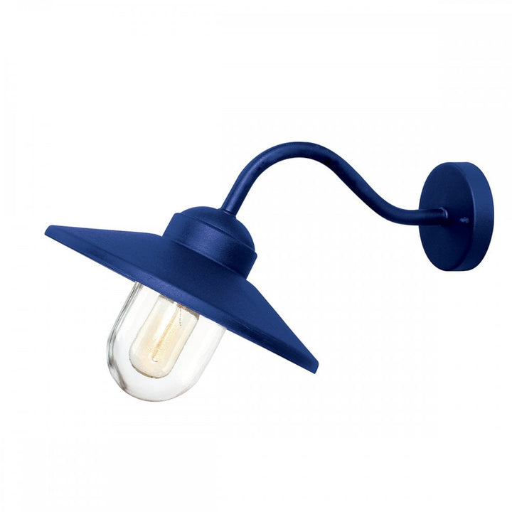 Elstead KLAMPENBORG-NVB Klampenborg 1 Light Outdoor Wall Lantern Navy Blue
