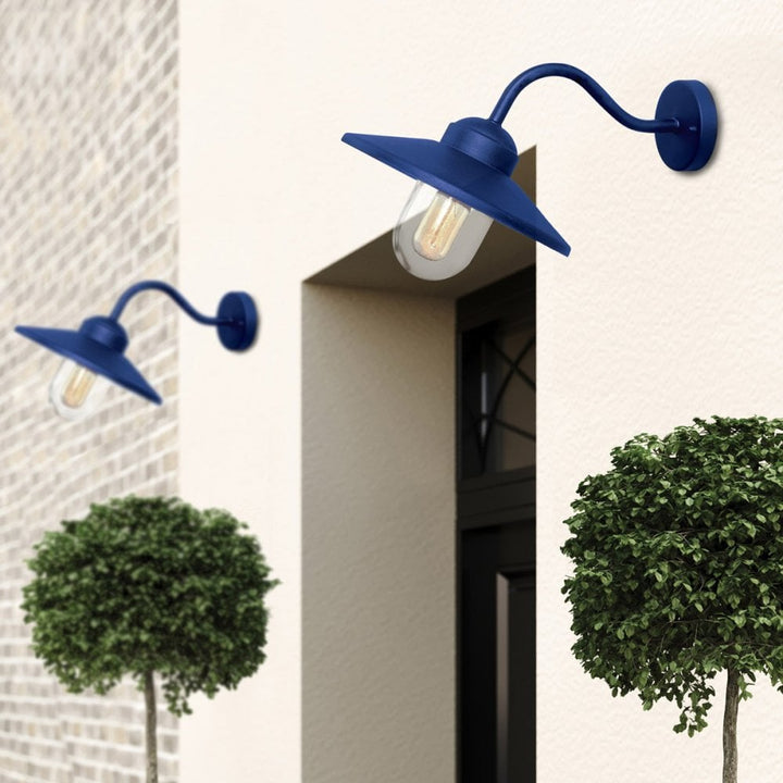 Elstead KLAMPENBORG-NVB Klampenborg 1 Light Outdoor Wall Lantern Navy Blue