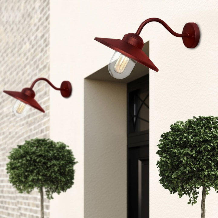 Elstead KLAMPENBORG-OXR Klampenborg 1 Light Outdoor Wall Lantern Oxide Red