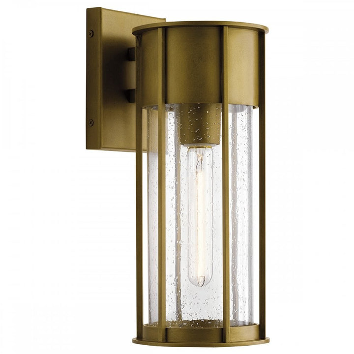 Kichler KL-CAMILLO-M-PNBR Camillo 1 Light Outdoor Medium Wall Lantern Painted Natural Brass