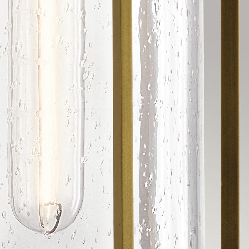 Kichler KL-CAMILLO-M-PNBR Camillo 1 Light Outdoor Medium Wall Lantern Painted Natural Brass