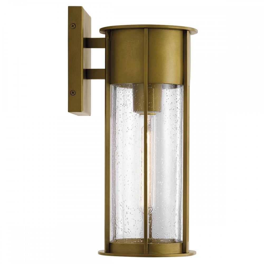 Kichler KL-CAMILLO-M-PNBR Camillo 1 Light Outdoor Medium Wall Lantern Painted Natural Brass