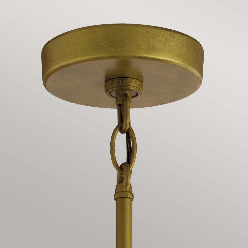Kichler KL-CAMILLO-P-PNBR Camillo 1 Light Outdoor Pendant Painted Natural Brass
