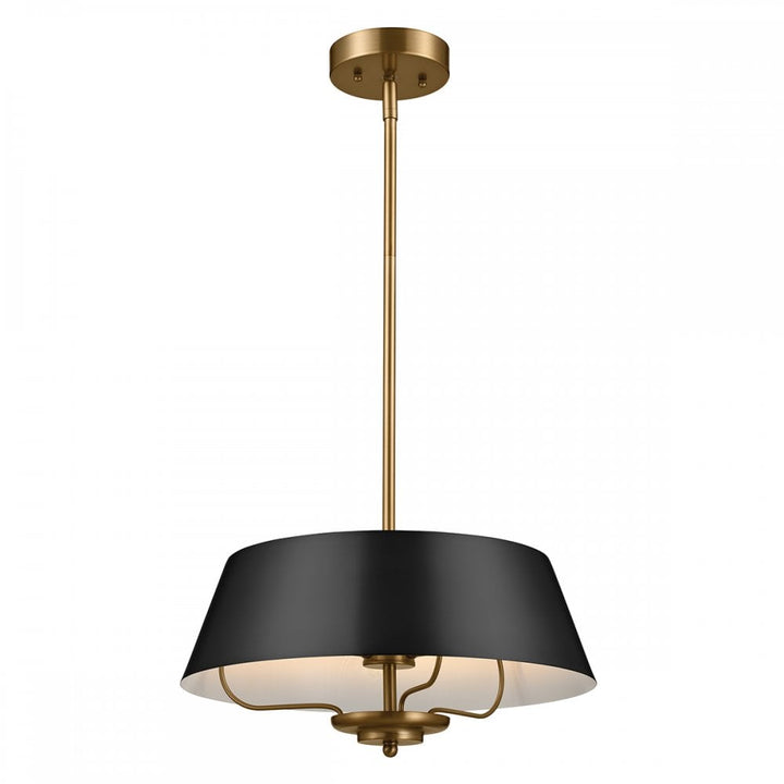 Kichler KL-LUELLA-3P-BKB Luella 3 Light Duo-Mount Pendant Black & Brass