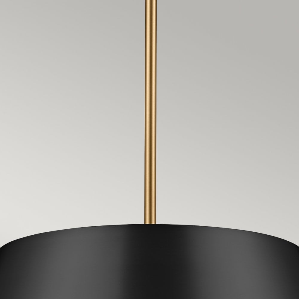 Kichler KL-LUELLA-3P-BKB Luella 3 Light Duo-Mount Pendant Black & Brass