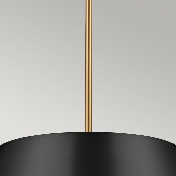 Kichler KL-LUELLA-3P-BKB Luella 3 Light Duo-Mount Pendant Black & Brass