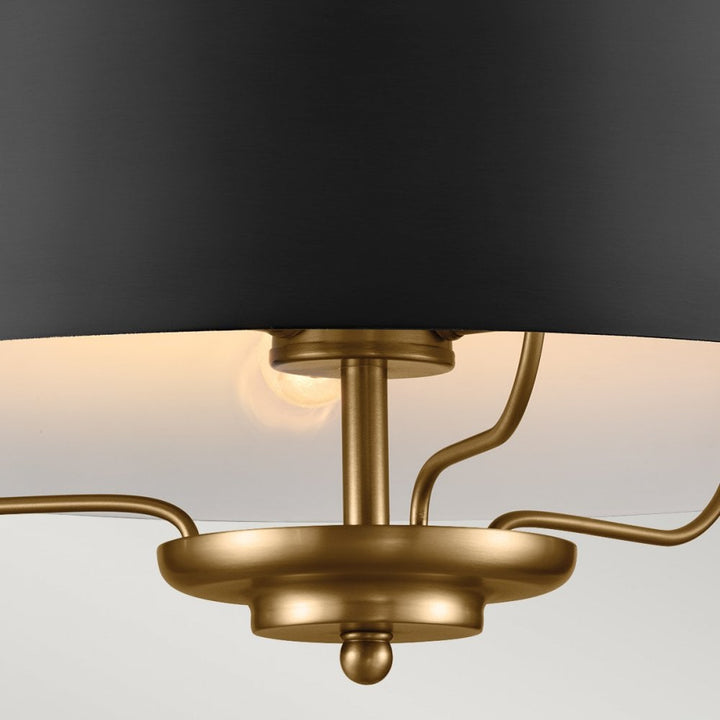 Kichler KL-LUELLA-3P-BKB Luella 3 Light Duo-Mount Pendant Black & Brass