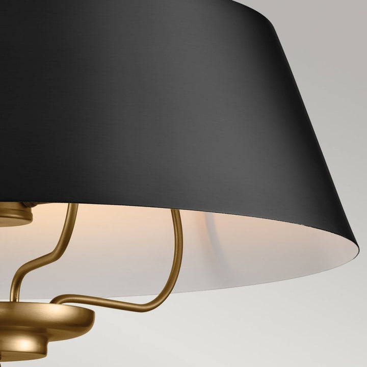 Kichler KL-LUELLA-3P-BKB Luella 3 Light Duo-Mount Pendant Black & Brass