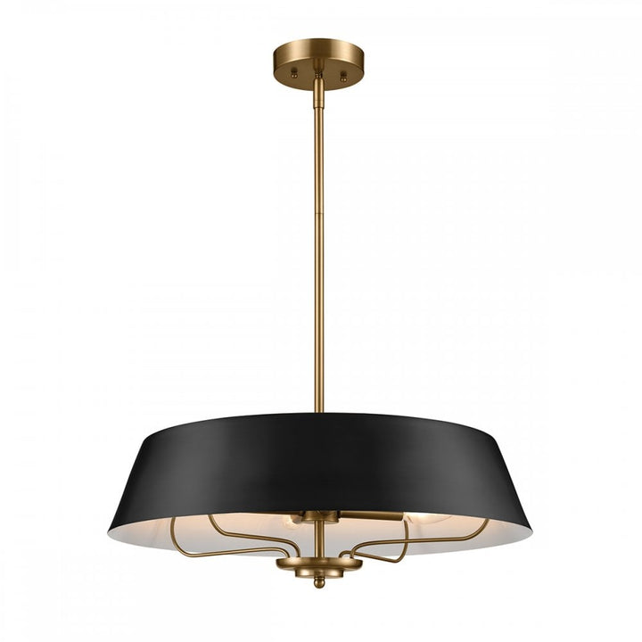 Kichler KL-LUELLA-4P-BKB Luella 4 Light Duo-Mount Pendant Black & Brass