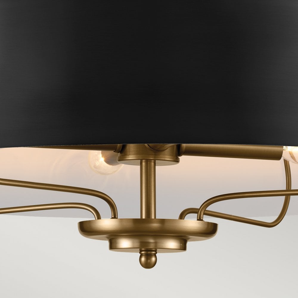 Kichler KL-LUELLA-4P-BKB Luella 4 Light Duo-Mount Pendant Black & Brass