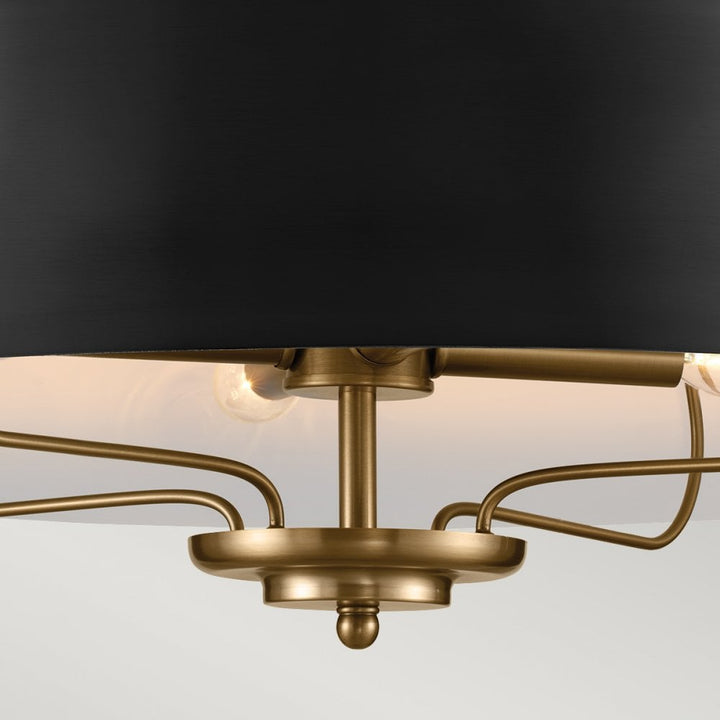 Kichler KL-LUELLA-4P-BKB Luella 4 Light Duo-Mount Pendant Black & Brass