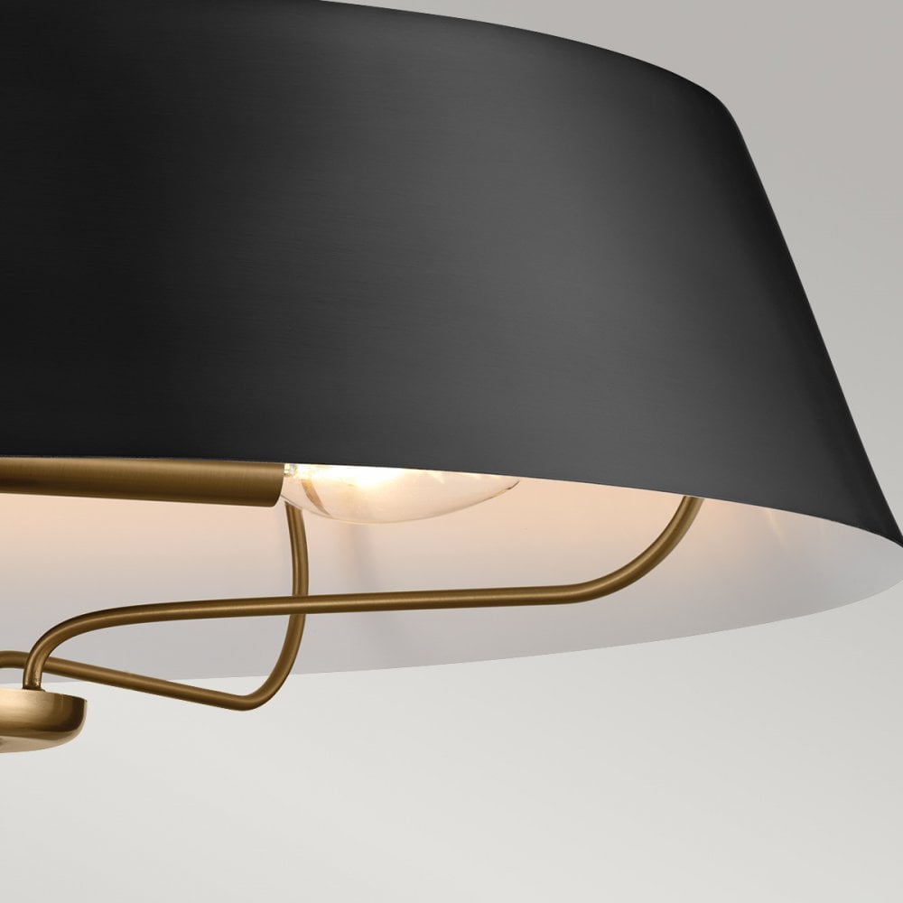 Kichler KL-LUELLA-4P-BKB Luella 4 Light Duo-Mount Pendant Black & Brass