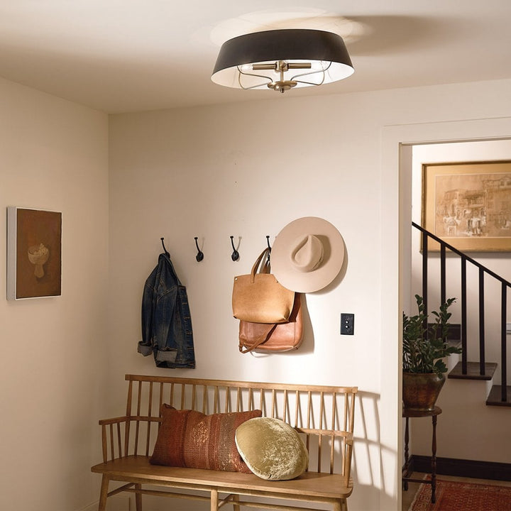Kichler KL-LUELLA-4P-BKB Luella 4 Light Duo-Mount Pendant Black & Brass