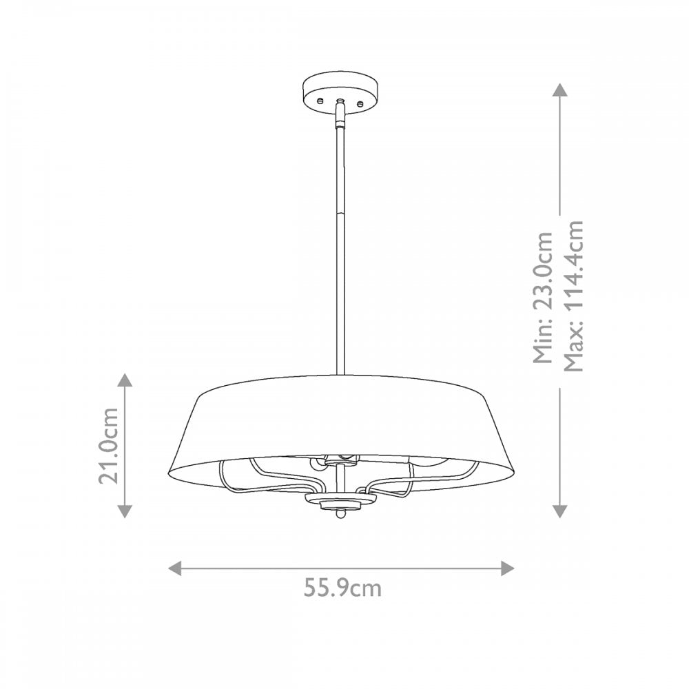 Kichler KL-LUELLA-4P-BNB Luella 4 Light Duo-Mount Pendant Brushed Natural Brass