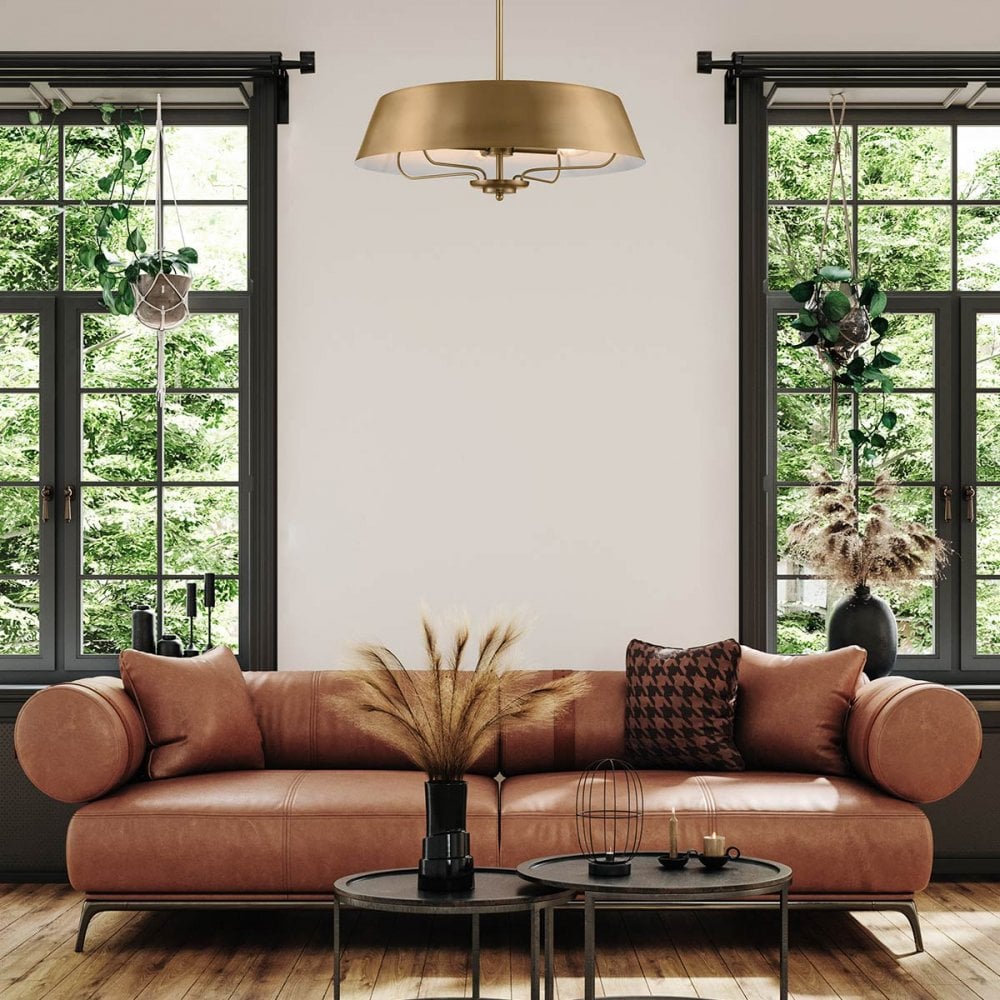 Kichler KL-LUELLA-4P-BNB Luella 4 Light Duo-Mount Pendant Brushed Natural Brass