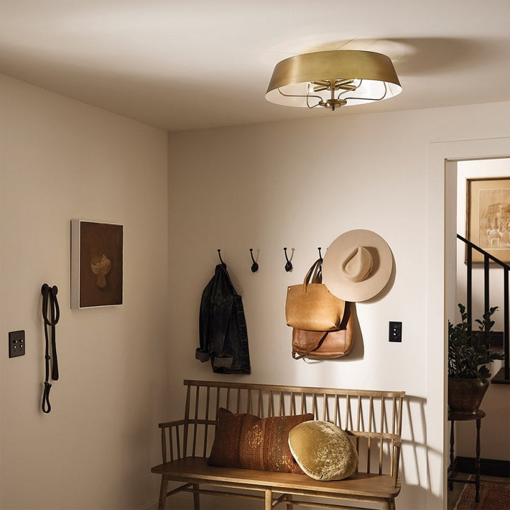 Kichler KL-LUELLA-4P-BNB Luella 4 Light Duo-Mount Pendant Brushed Natural Brass