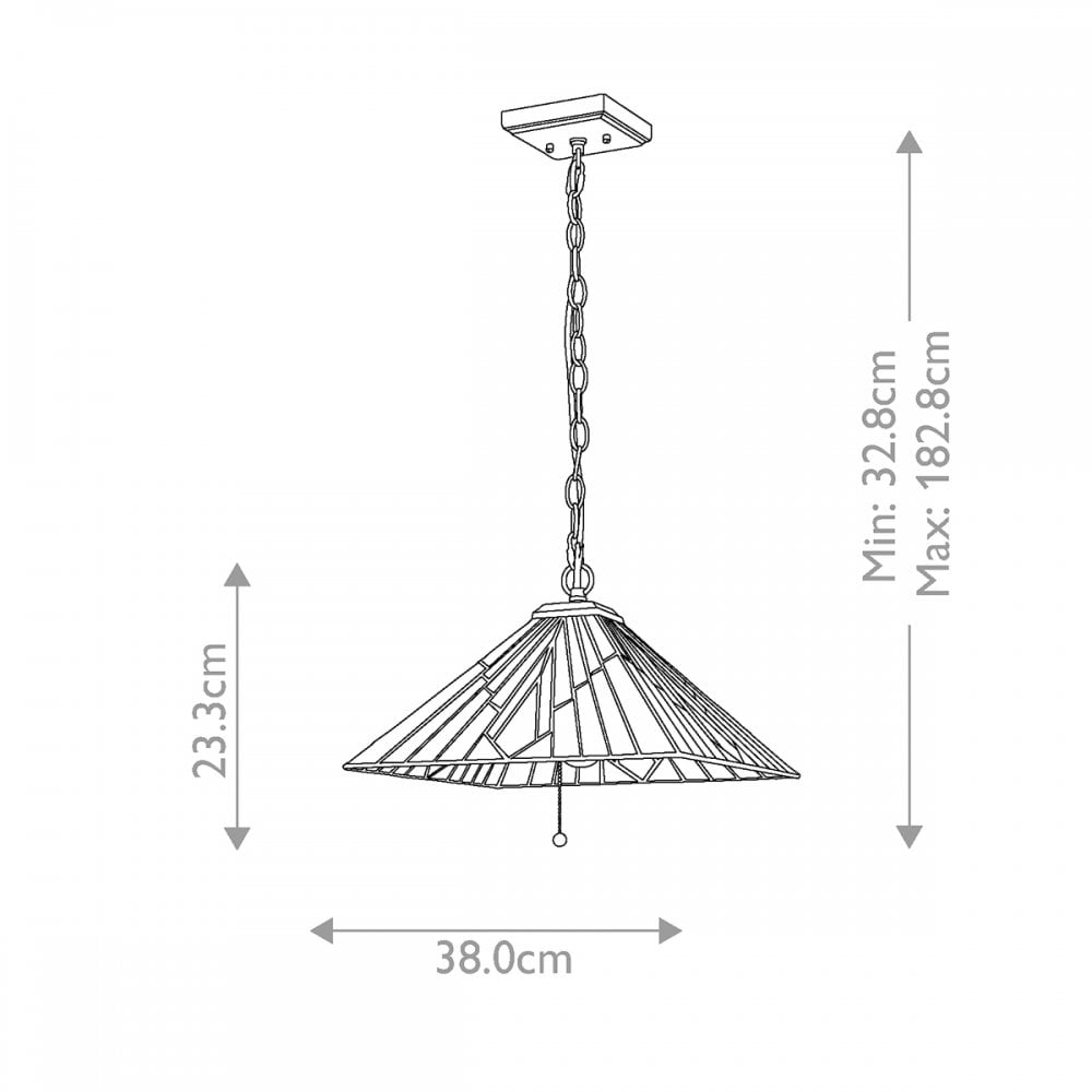 Elstead TF-ALDERLEY-P Alderley 1 Light Pendant Vintage Bronze