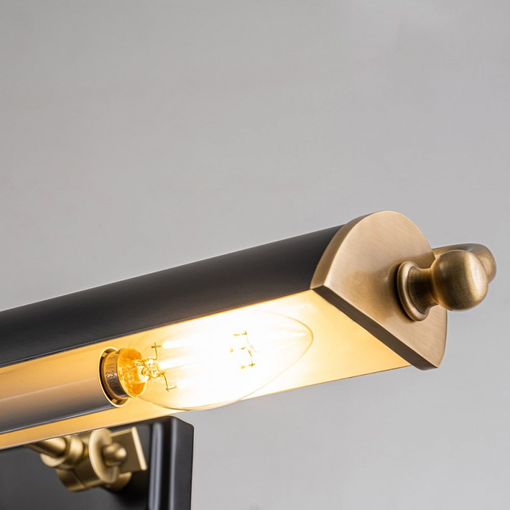 Elstead WINCHFIELD-PLL-AB-MB Winchfield 4 Light Large Picture Light Aged Brass & Matte Black