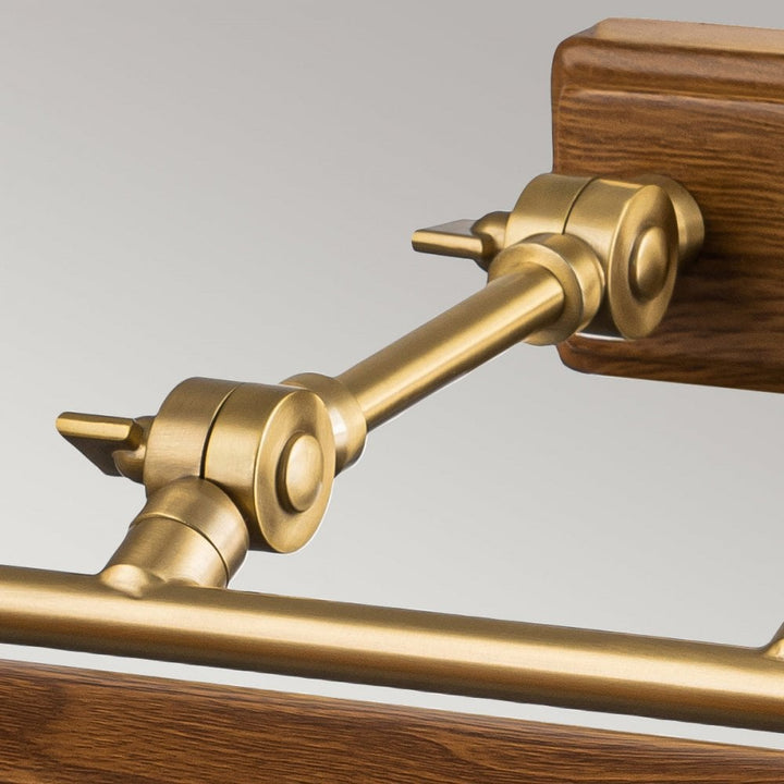 Elstead WINCHFIELD-PLL-AB-OAK Winchfield 4 Light Large Picture Light Aged Brass & Oak Effect