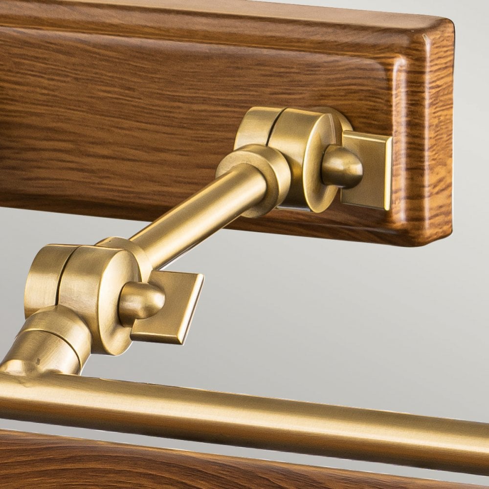 Elstead WINCHFIELD-PLL-AB-OAK Winchfield 4 Light Large Picture Light Aged Brass & Oak Effect