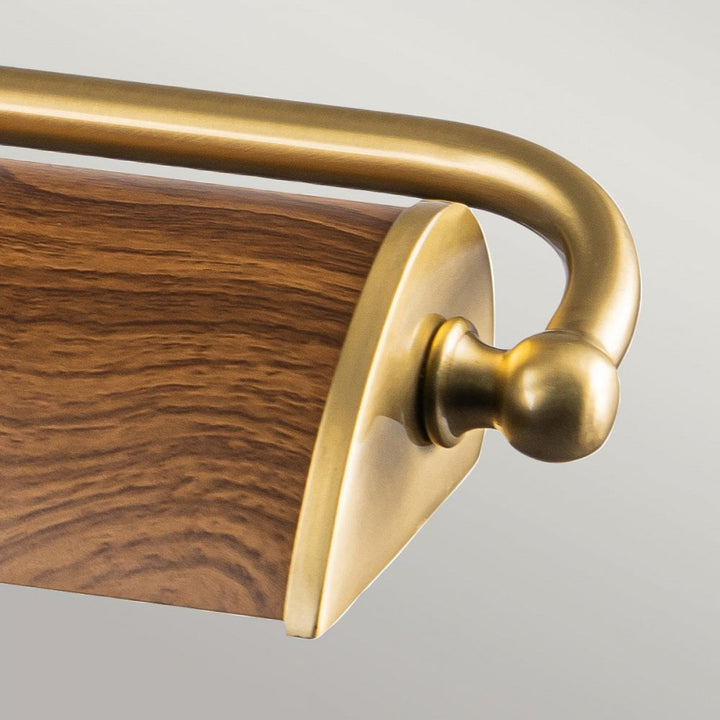 Elstead WINCHFIELD-PLL-AB-OAK Winchfield 4 Light Large Picture Light Aged Brass & Oak Effect