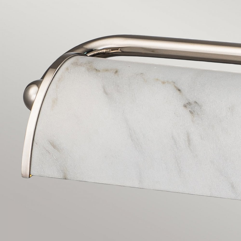 Elstead WINCHFIELD-PLL-PN-WM Winchfield 4 Light Large Picture Light Polished Nickel & White Marble Effect