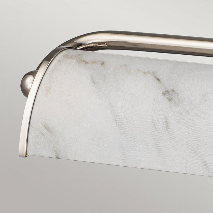 Elstead WINCHFIELD-PLL-PN-WM Winchfield 4 Light Large Picture Light Polished Nickel & White Marble Effect