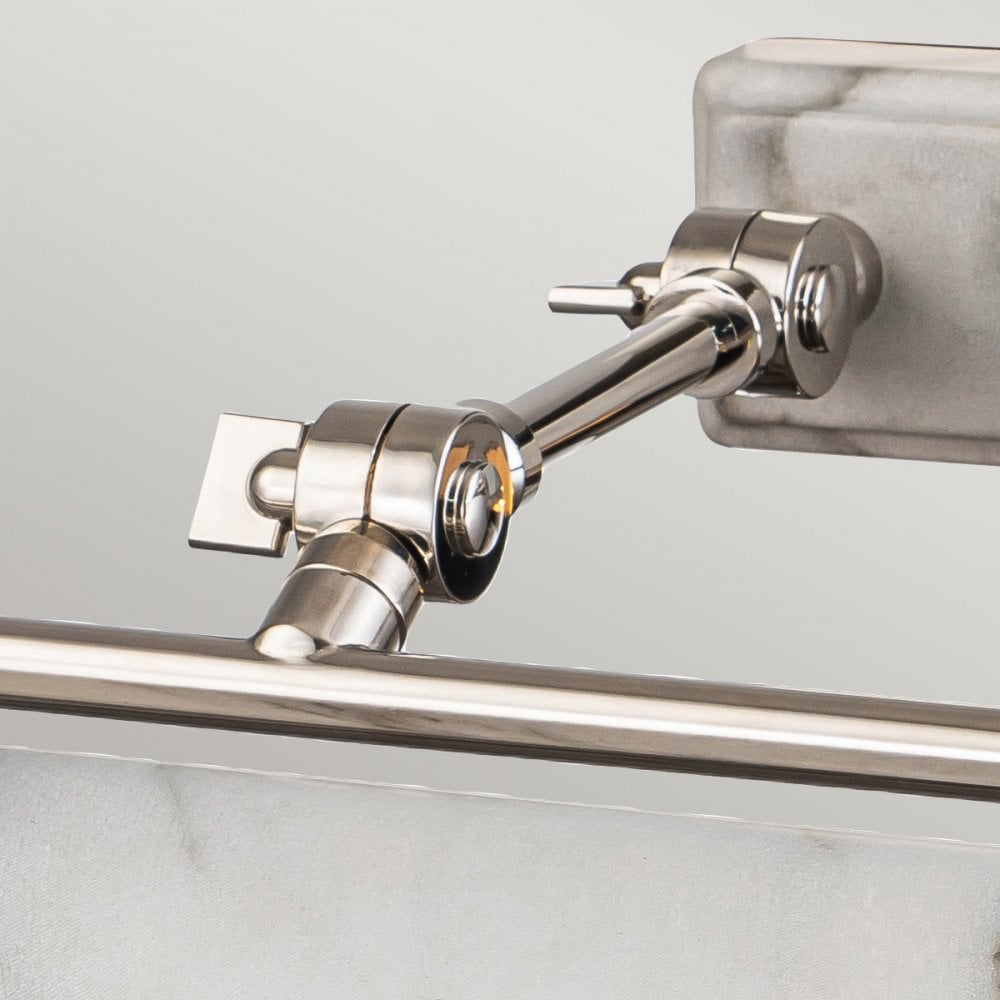Elstead WINCHFIELD-PLL-PN-WM Winchfield 4 Light Large Picture Light Polished Nickel & White Marble Effect