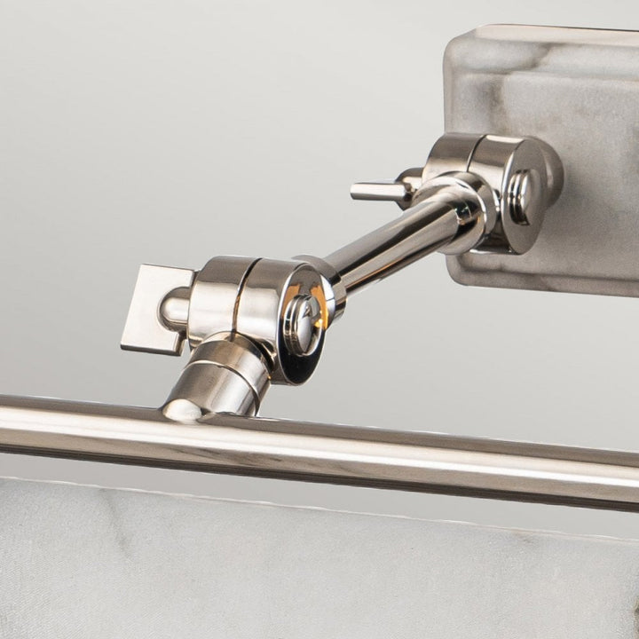 Elstead WINCHFIELD-PLL-PN-WM Winchfield 4 Light Large Picture Light Polished Nickel & White Marble Effect