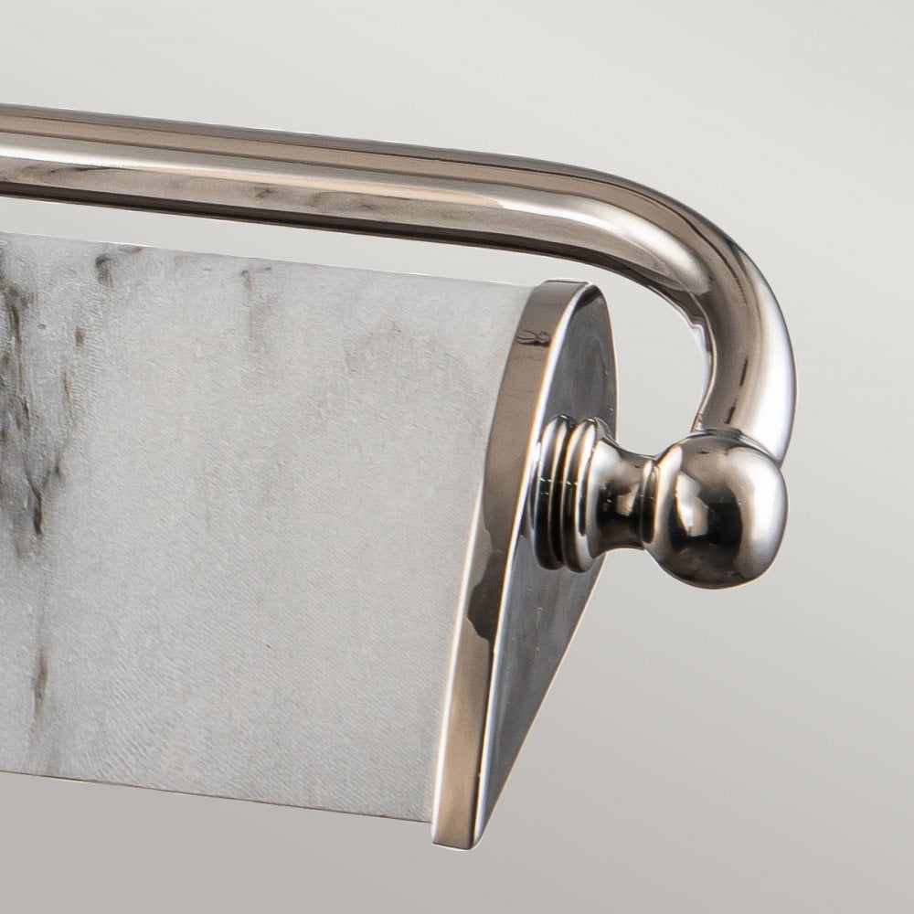 Elstead WINCHFIELD-PLL-PN-WM Winchfield 4 Light Large Picture Light Polished Nickel & White Marble Effect