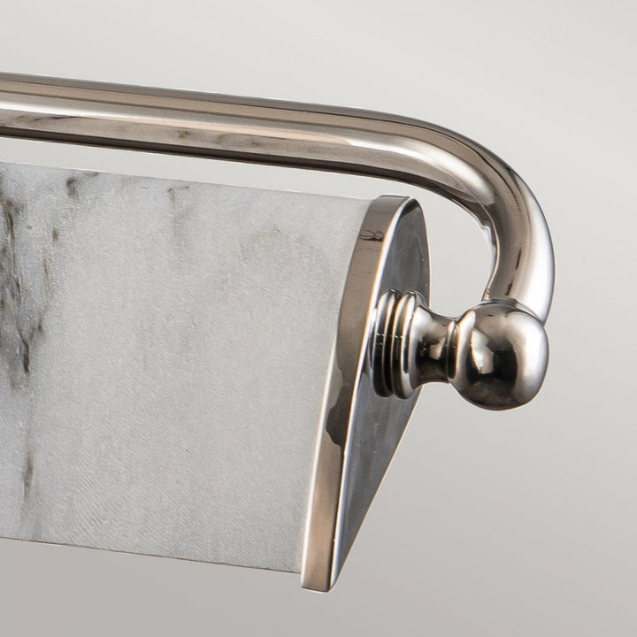 Elstead WINCHFIELD-PLL-PN-WM Winchfield 4 Light Large Picture Light Polished Nickel & White Marble Effect