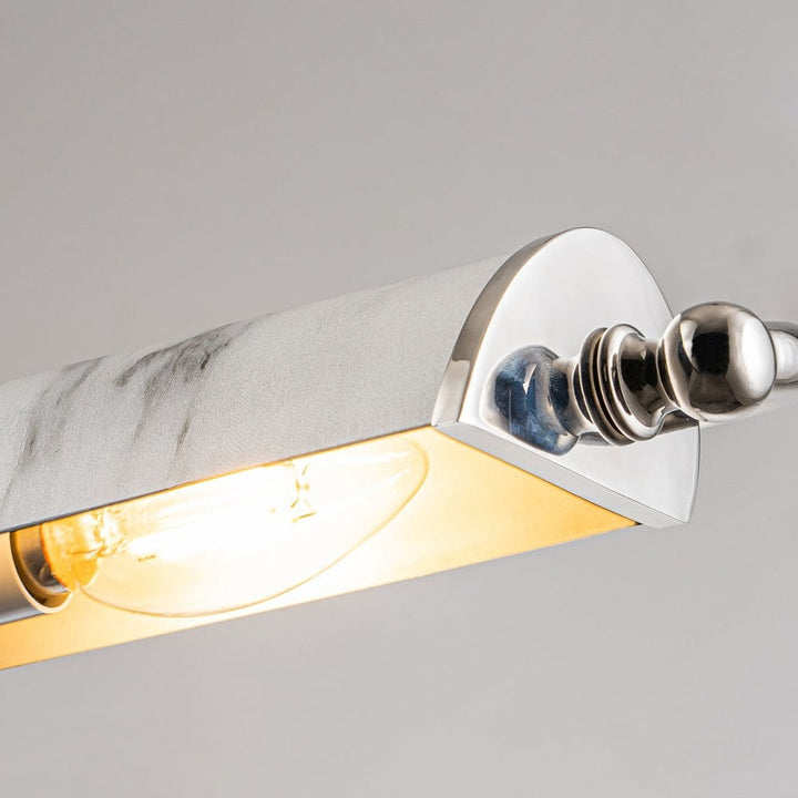 Elstead WINCHFIELD-PLL-PN-WM Winchfield 4 Light Large Picture Light Polished Nickel & White Marble Effect