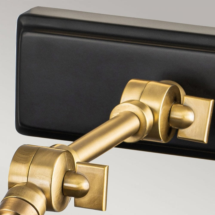 Elstead WINCHFIELD-PLM-AB-MB Winchfield 2 Light Medium Picture Light Aged Brass & Matte Black