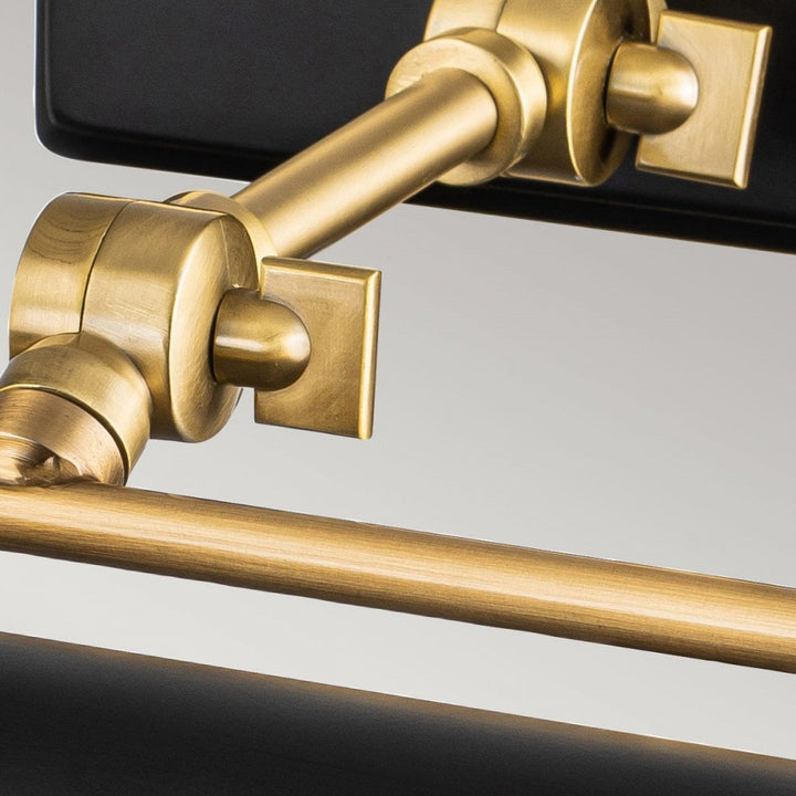 Elstead WINCHFIELD-PLM-AB-MB Winchfield 2 Light Medium Picture Light Aged Brass & Matte Black