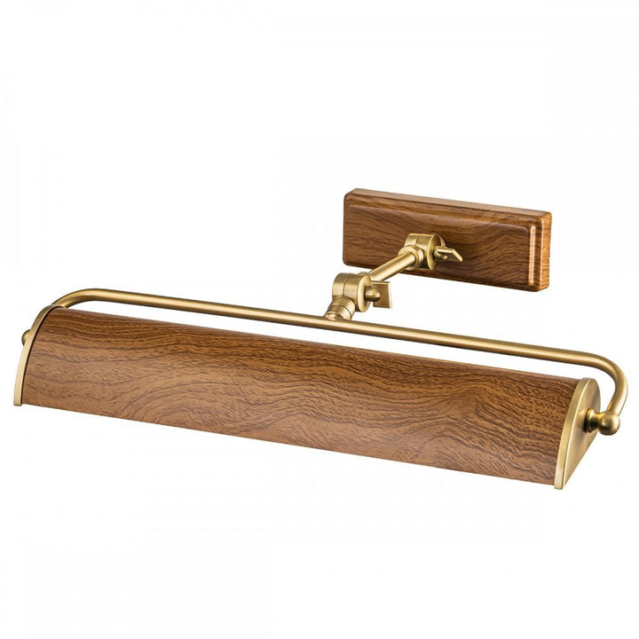 Elstead WINCHFIELD-PLM-AB-OAK Winchfield 2 Light Medium Picture Light Aged Brass & Oak Effect