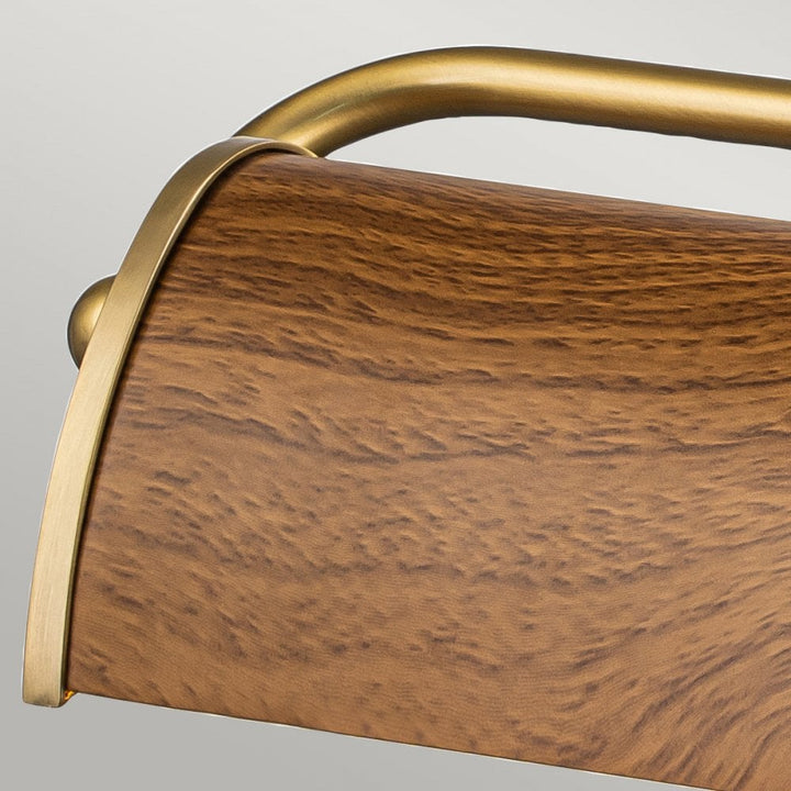 Elstead WINCHFIELD-PLM-AB-OAK Winchfield 2 Light Medium Picture Light Aged Brass & Oak Effect