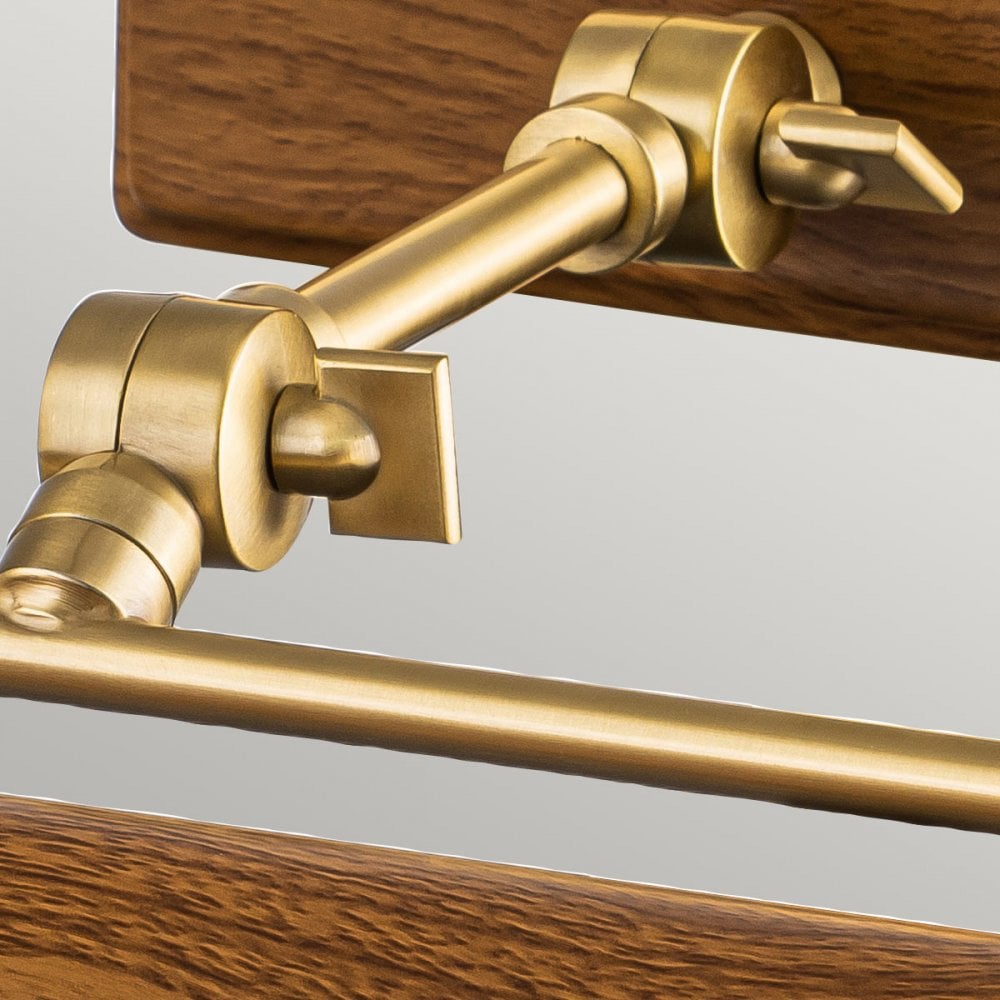 Elstead WINCHFIELD-PLM-AB-OAK Winchfield 2 Light Medium Picture Light Aged Brass & Oak Effect
