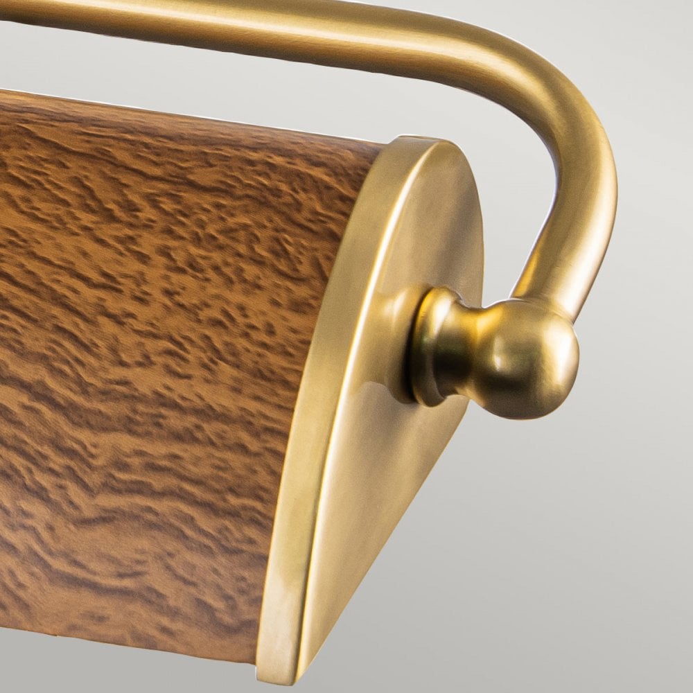 Elstead WINCHFIELD-PLM-AB-OAK Winchfield 2 Light Medium Picture Light Aged Brass & Oak Effect