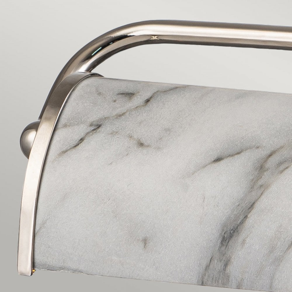 Elstead WINCHFIELD-PLM-PN-WM Winchfield 2 Light Medium Picture Light Polished Nickel & White Marble Effect