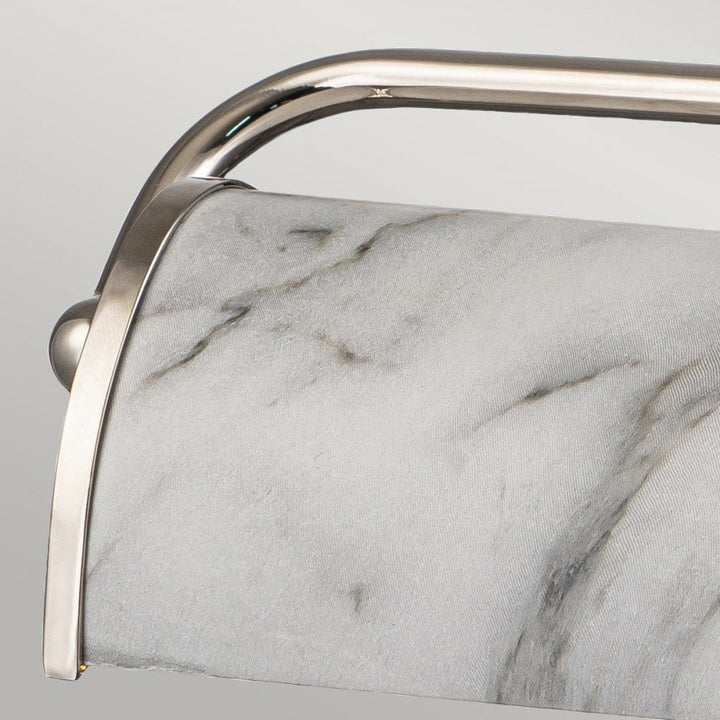 Elstead WINCHFIELD-PLM-PN-WM Winchfield 2 Light Medium Picture Light Polished Nickel & White Marble Effect