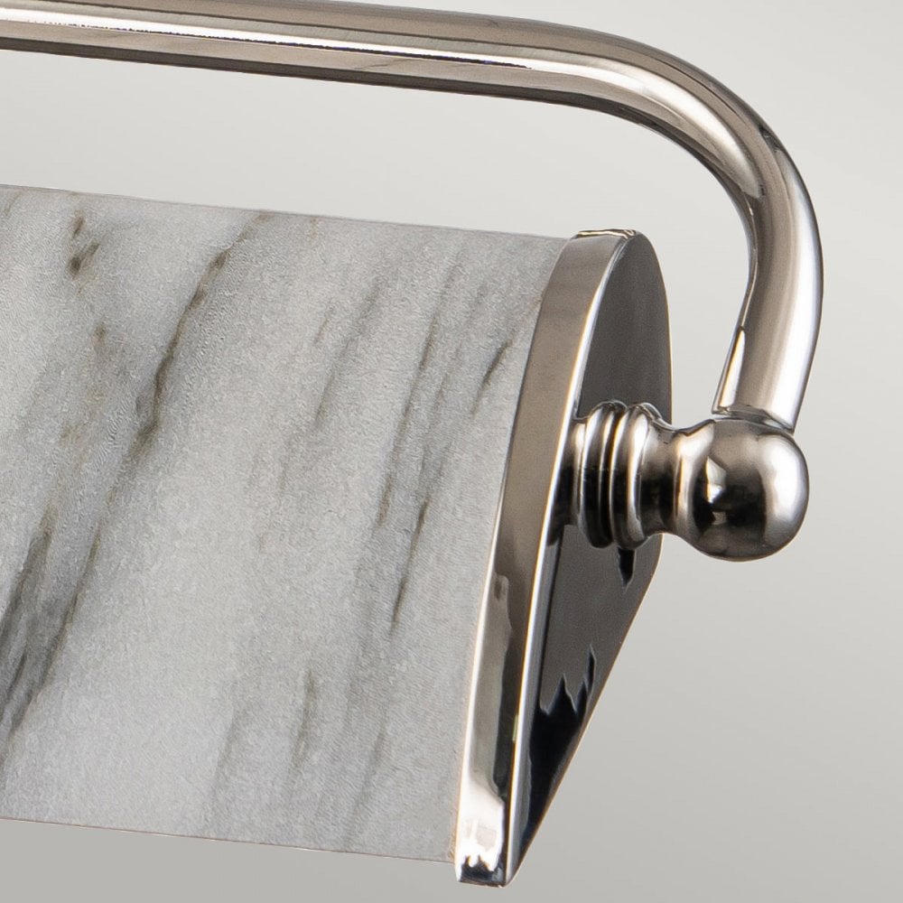 Elstead WINCHFIELD-PLM-PN-WM Winchfield 2 Light Medium Picture Light Polished Nickel & White Marble Effect