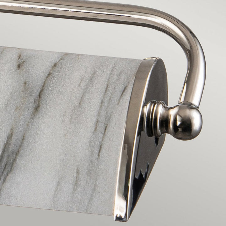 Elstead WINCHFIELD-PLM-PN-WM Winchfield 2 Light Medium Picture Light Polished Nickel & White Marble Effect