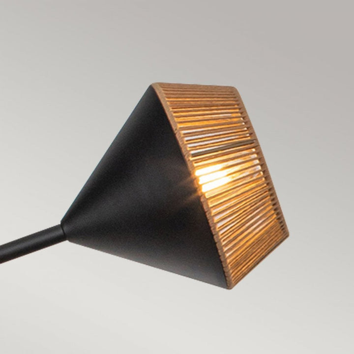 Alora Mood ALM-DAPHNE6-MB Daphne 6 Light Chandelier Matte Black & Natural