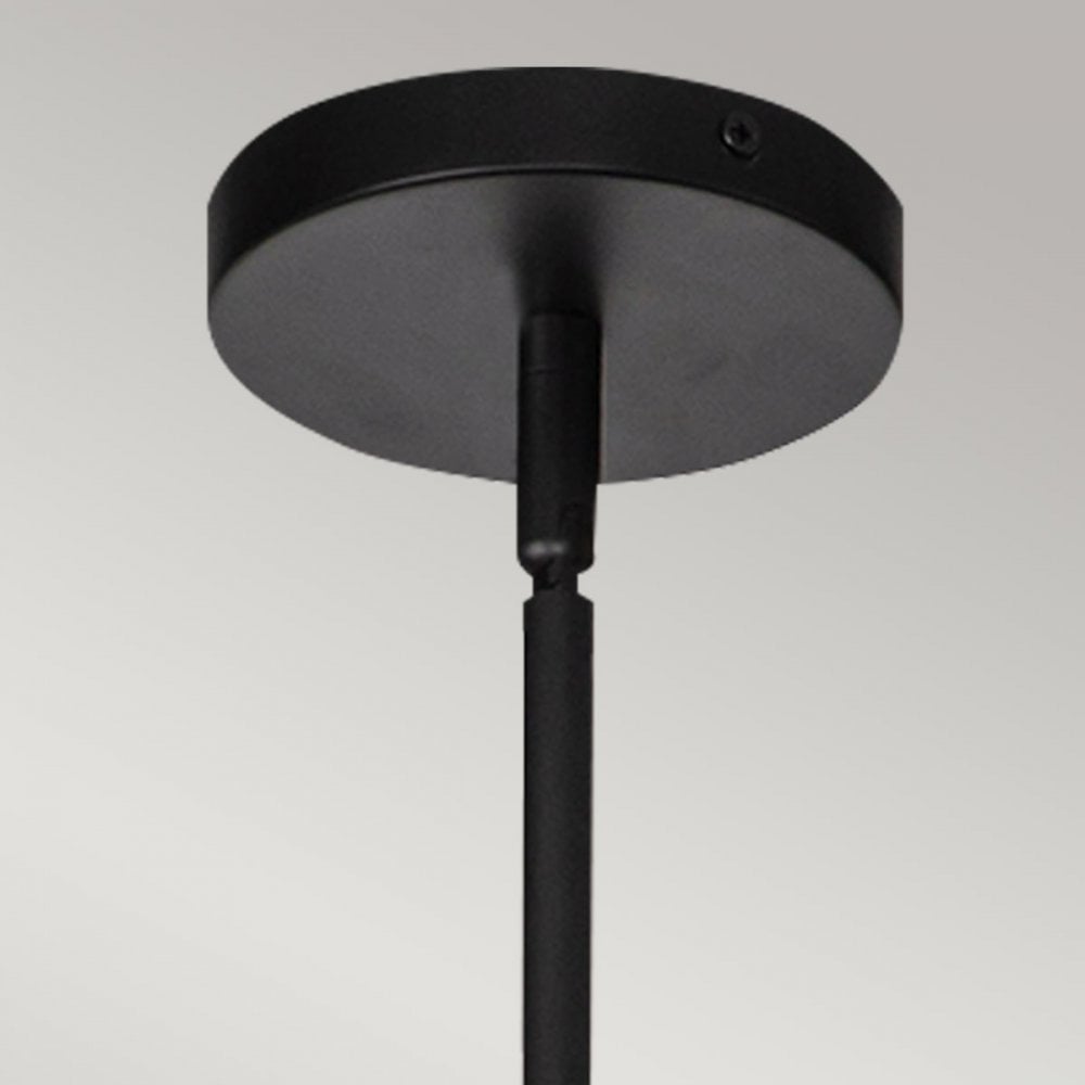 Alora Mood ALM-DAPHNE-P-L-MB Daphne 1 Light Large Pendant Matte Black & Natural